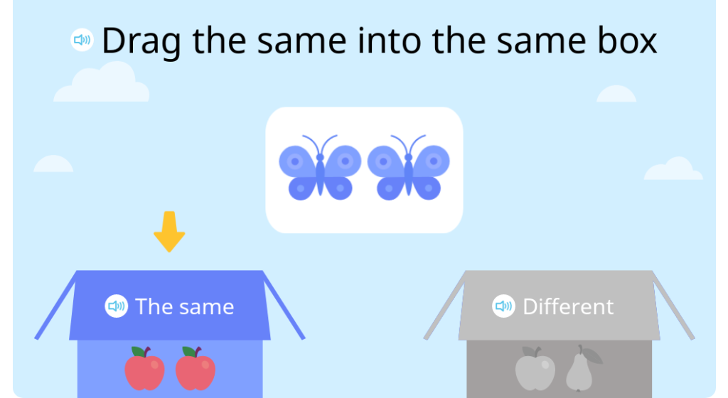 Identify whether two objects are the same or different