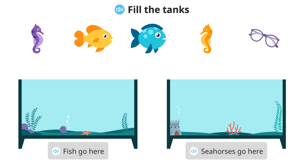 Sort objects based on two given categories (Level 2)