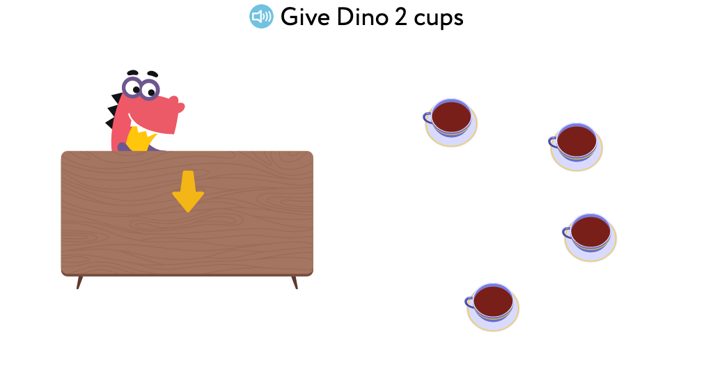 Count out objects from a group to match a spoken total