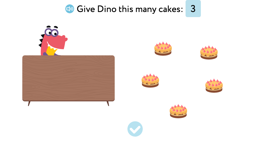 Count out objects from a group to match a given digit
