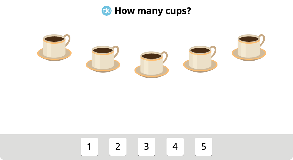 Determine the total of scattered identical objects