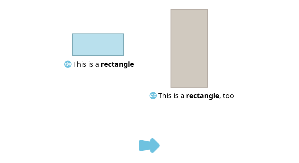 Identify rectangles from among a set of two-dimensional shapes