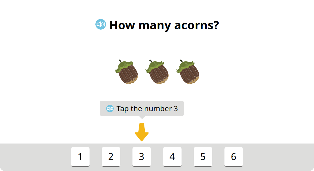Identify totals of up to 6 identical objects