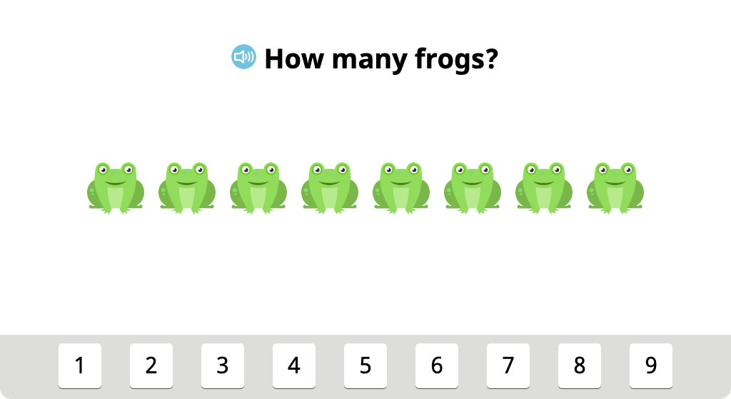 Identify totals of up to 9 identical objects