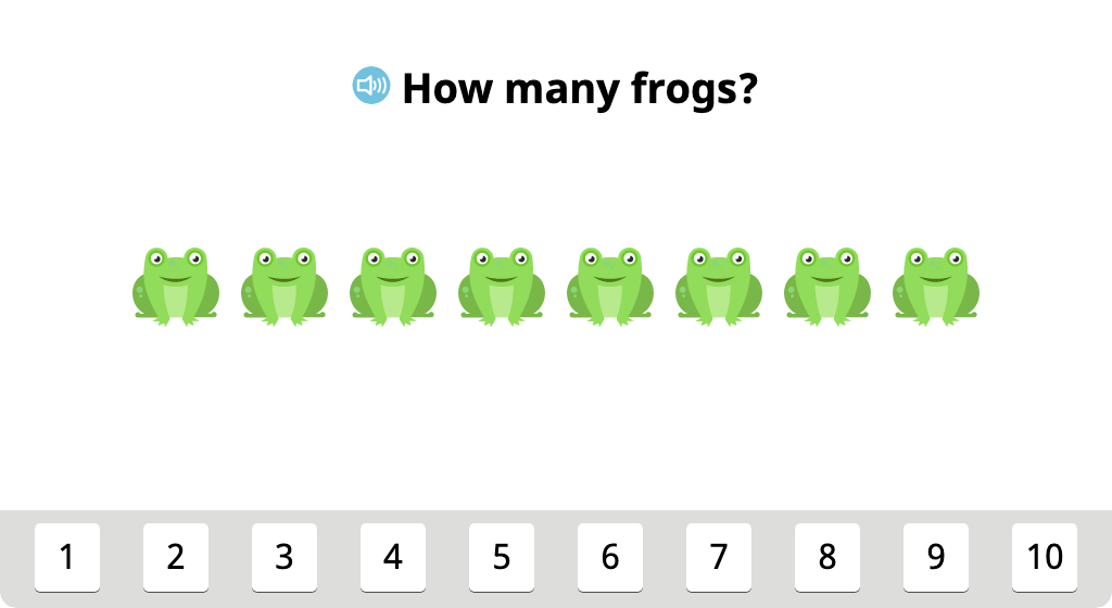 Identify totals of up to 10 identical objects