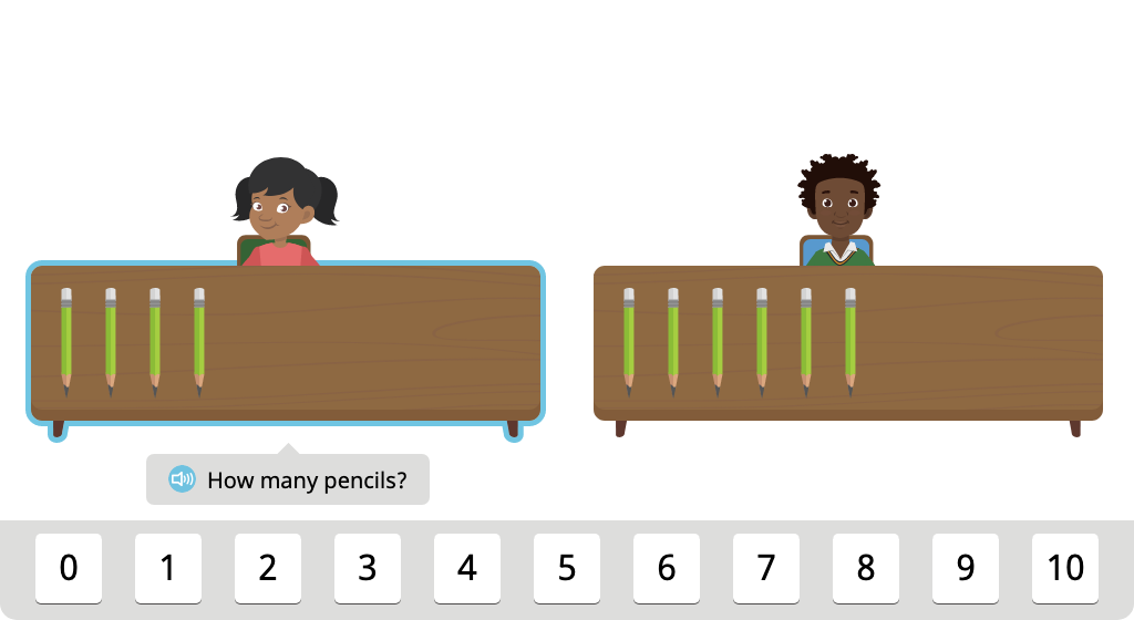 Combine and split groups of 10 identical objects and determine totals