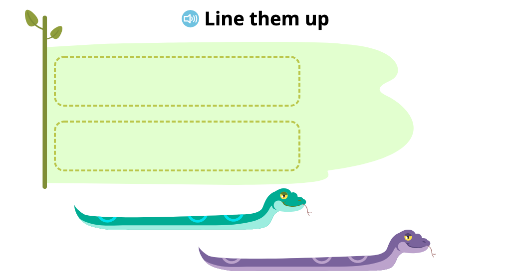 Identify two objects that are about the same length