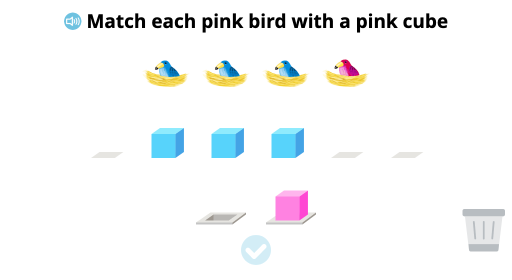 Determine the number of objects represented by cubes in an addition scenario (Level 1)
