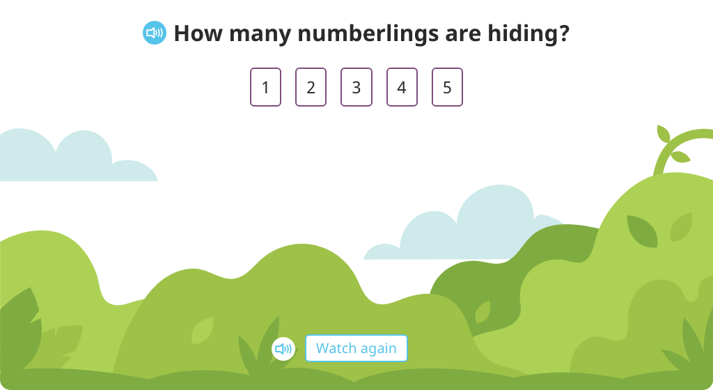 Count a set of objects and report the total after the objects vanish