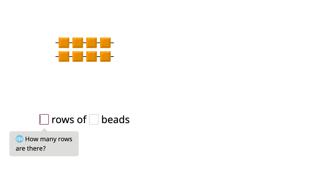 Describe an array by rows or columns using repeated addition