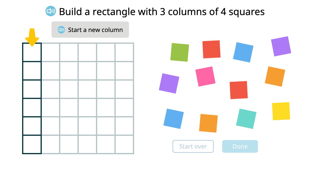 Create an array and label it using repeated addition (Level 2)