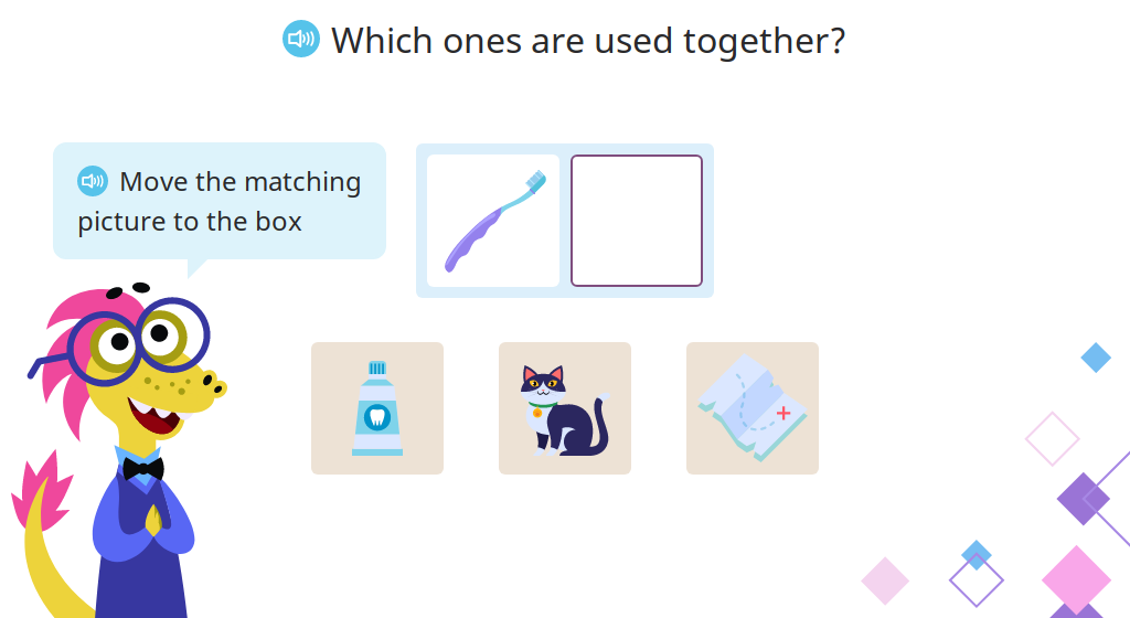 Identify items that belong together based on their use