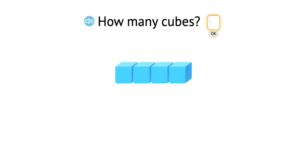 Count 2-5 aligned objects to determine the total