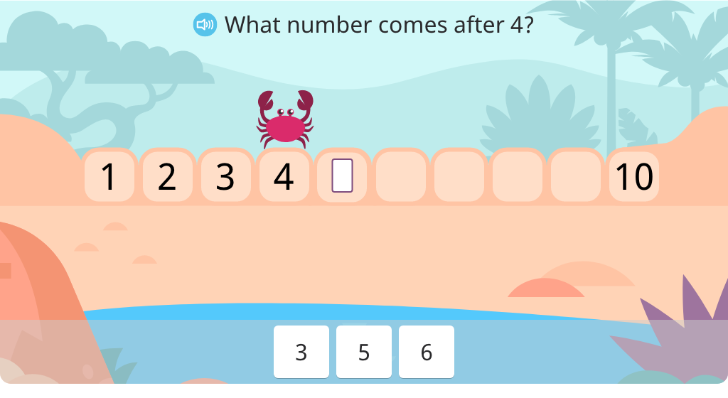 Continue a count sequence on a number line from a given point to reach a given position
