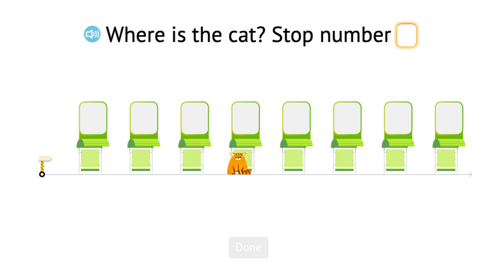 Identify the position of an object in a set of aligned objects
