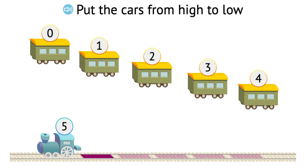 Sequence scattered objects numbered 1-5 in ascending order (Part 2)