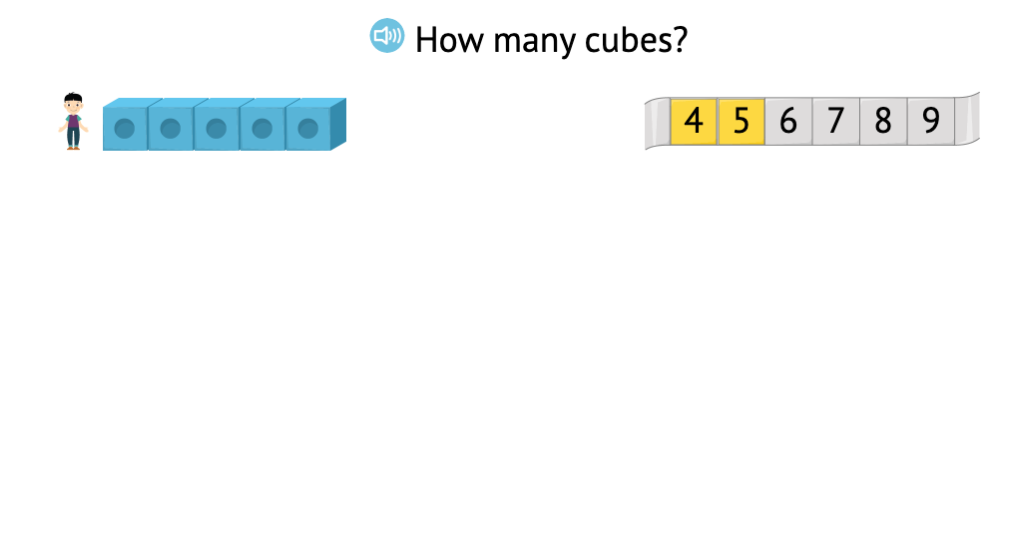Identify sets of numbered cubes that match a given total of 6 or 7 (Part 1)