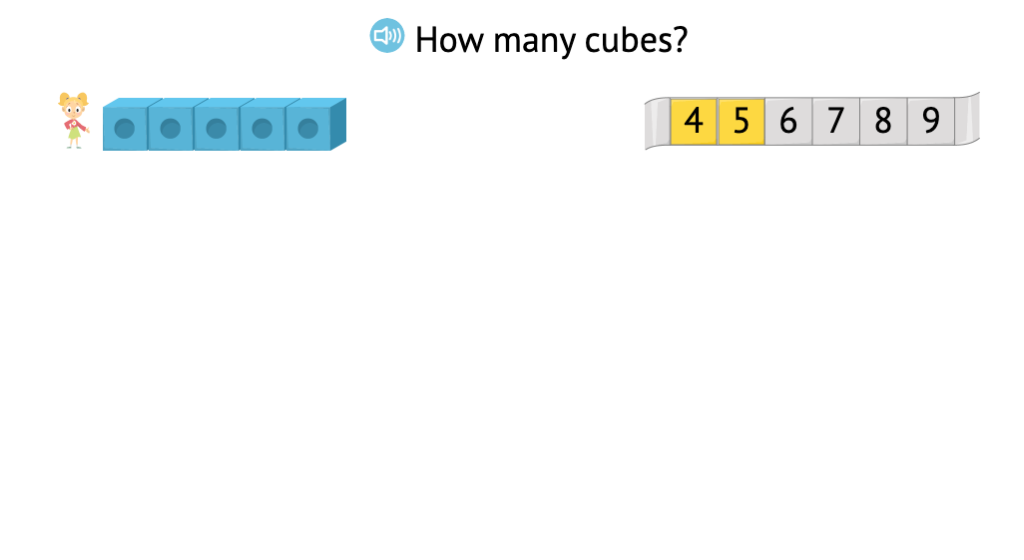 Identify sets of numbered cubes that match a given total up to 9 (Part 1)
