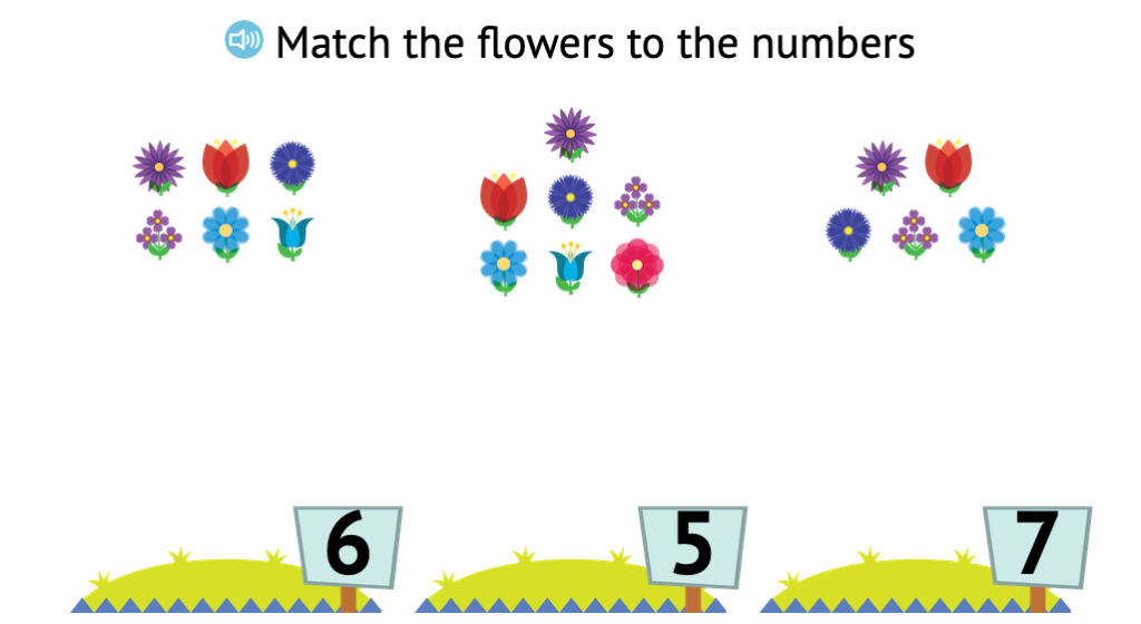 Match sets of non-identical objects to numbers up to 9