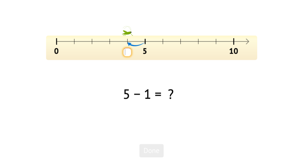 Solve -1 equations based on a number line model