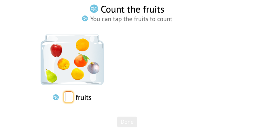Solve -1 problems based on a known total and a scenario using objects