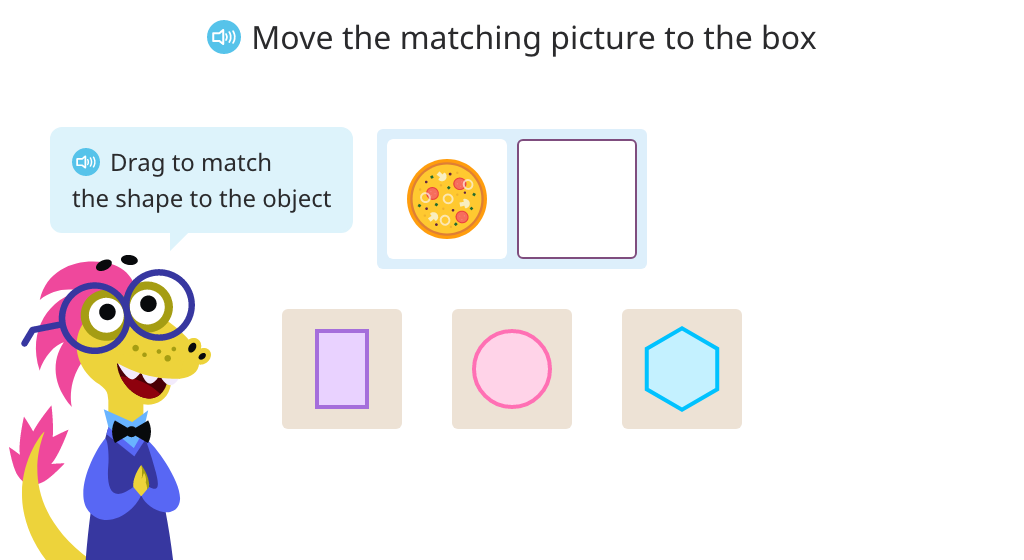 Match real world objects to their 2D shapes