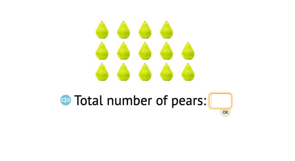 Determine the 2-digit total of aligned objects