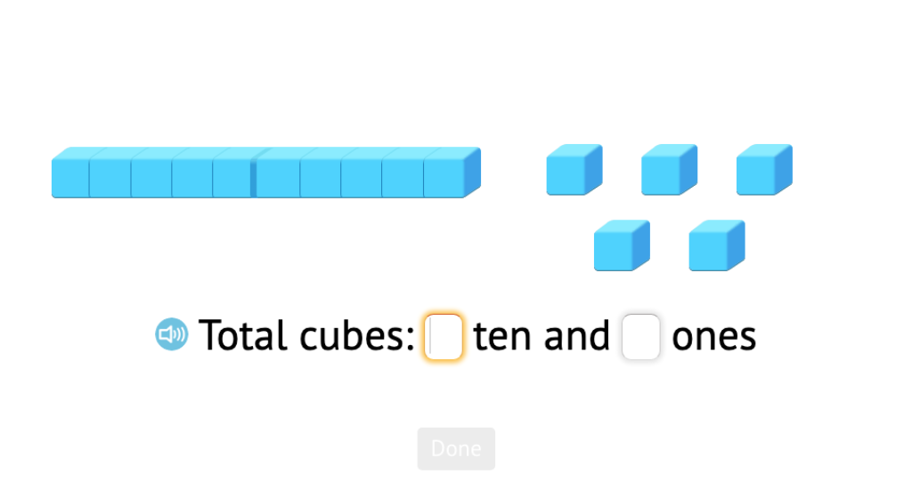 Determine a 2-digit total based on totals of tens and ones using objects or base-10 blocks