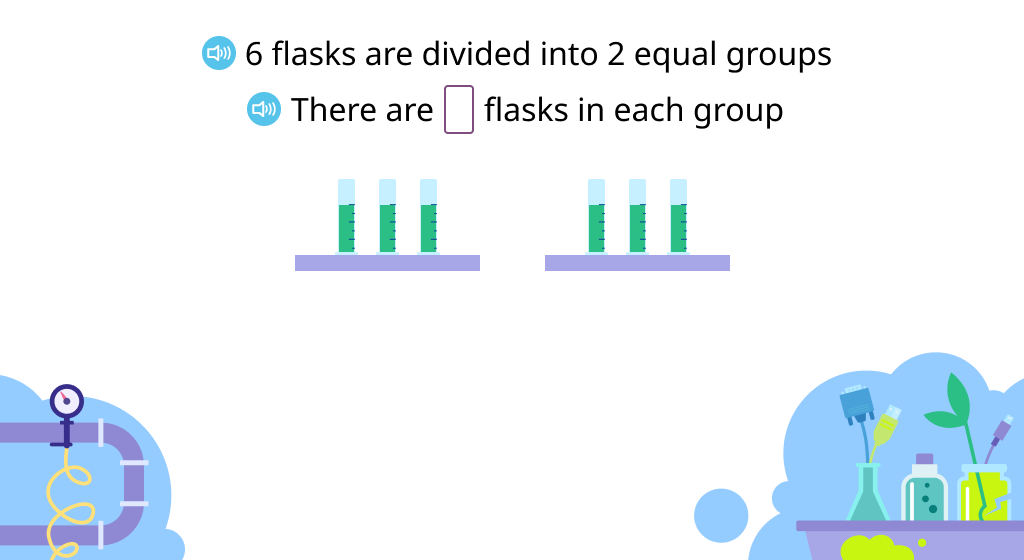 Compose and solve division equations based on a model