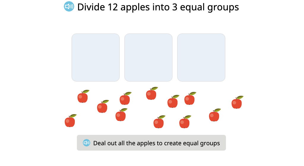 Compose and solve a division equation based on a model (Part 1)