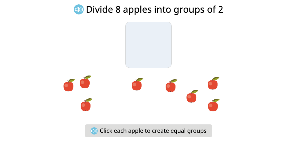 Divide a set of objects into equal groups of a given size and identify the number of groups