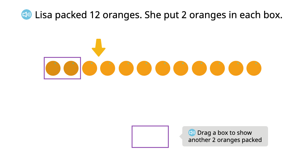 Represent a tape diagram as a division equation (How many groups?)