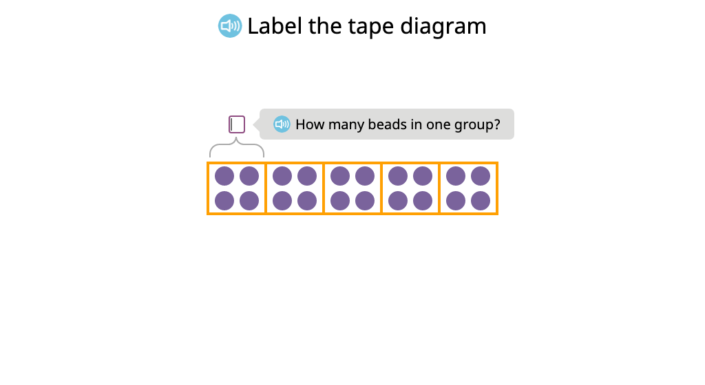 Represent a tape diagram as a multiplication equation (Level 1)