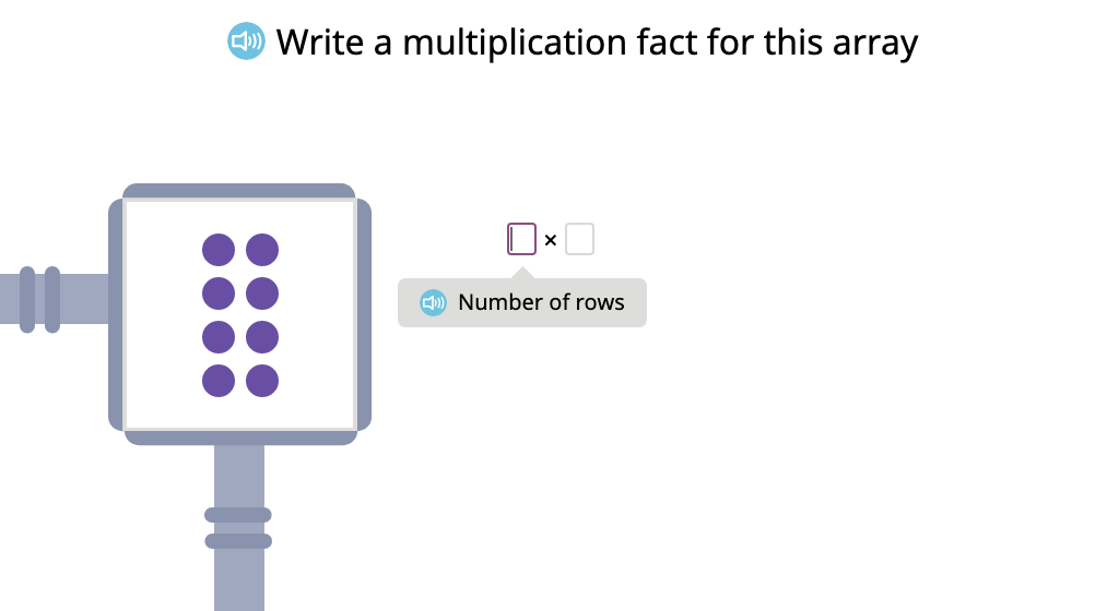 Label arrays with equations to show the commutative property of multiplication (Level 1)