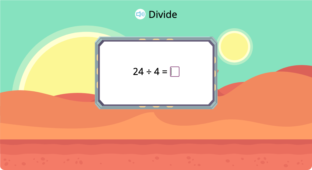 Solve division equations with a divisor of 4 (Level 2)