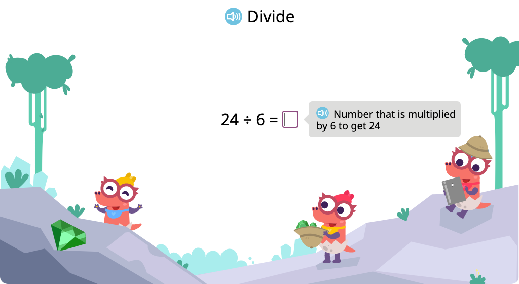 Solve division problems with a divisor of 6 based on its relationship to multiplication