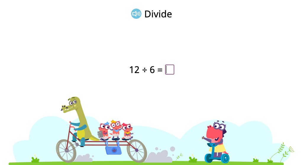 Solve division problems with a divisor of 6 (Level 1)