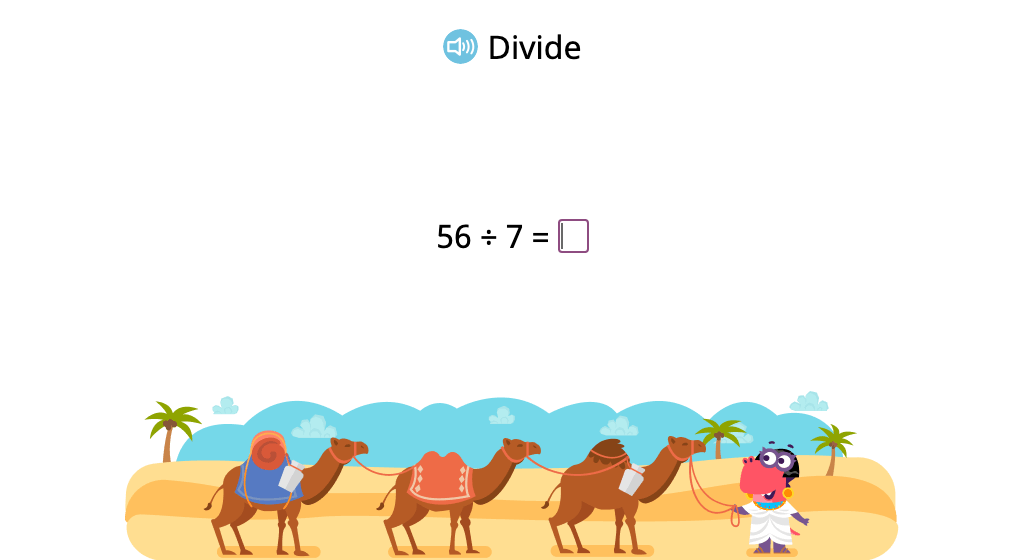 Solve division problems with a divisor of 7 (Level 2)