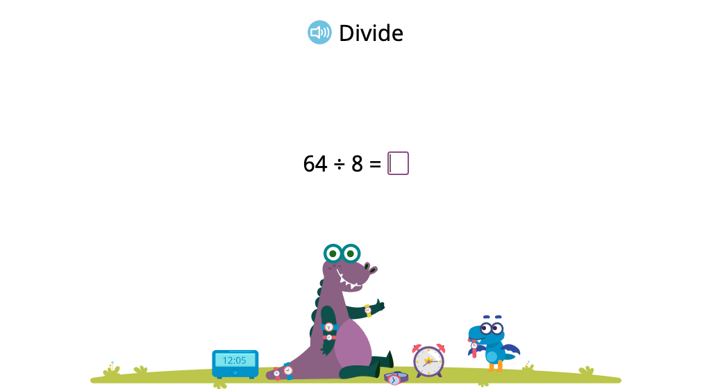 Solve division problems with a divisor of 8 (Level 2)