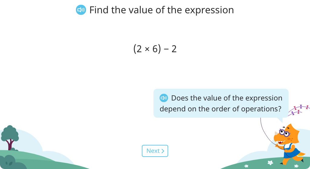 Solve the same expression with a different order of operations