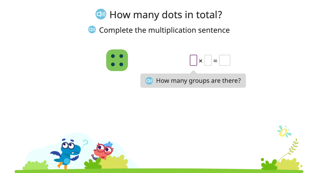 Solve multiplication problems that use 1 as a factor (including 1 x n)