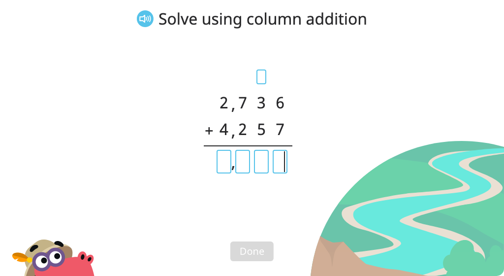 Add multi-digit numbers using the standard algorithm