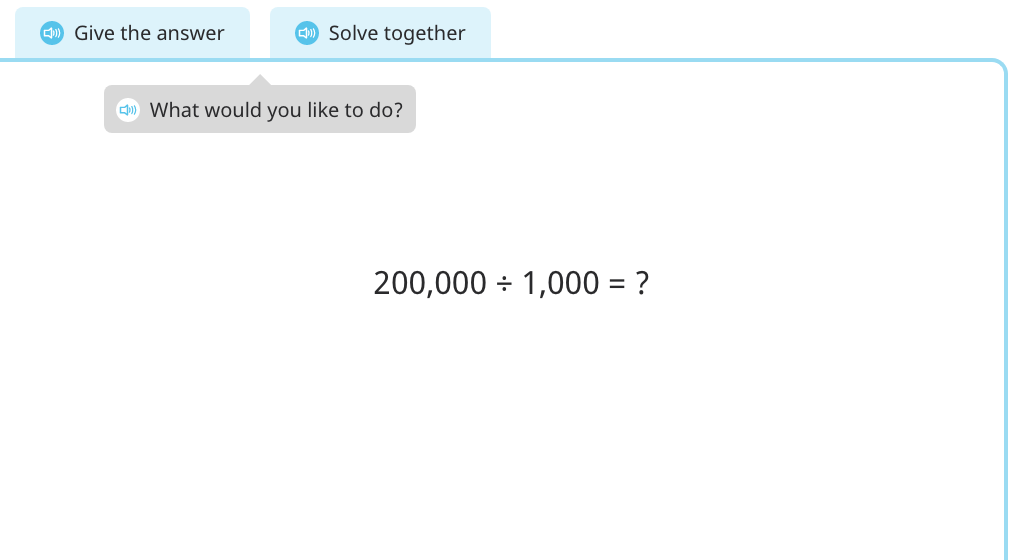 Divide by 1,000 with and without a disk model