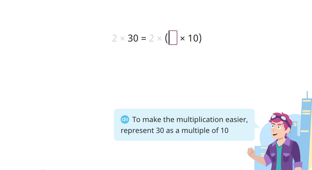 Multiply a single-digit number and tens number (Level 1)