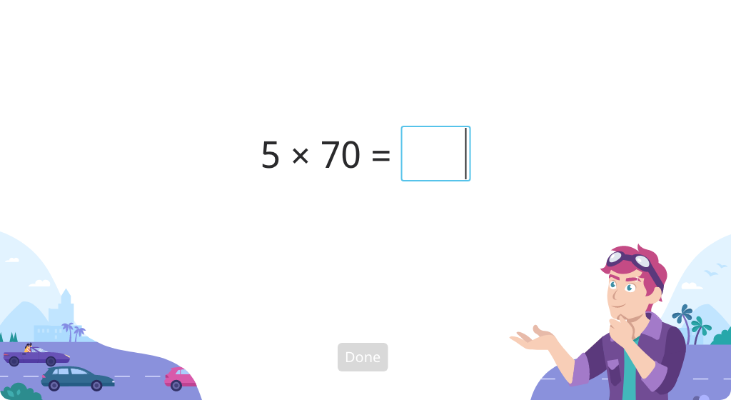 Multiply a single-digit number and tens number (Level 2)