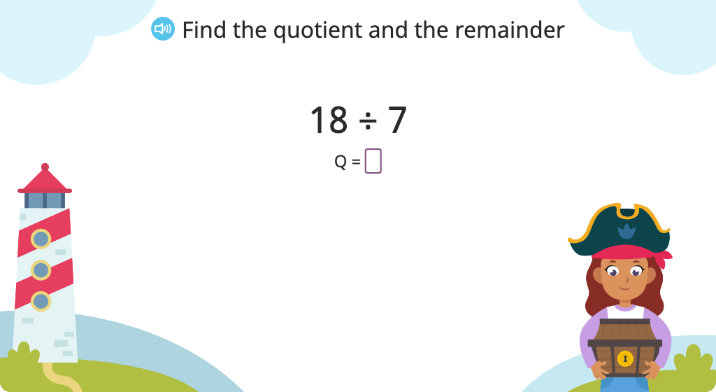 Solve a division problem with a remainder