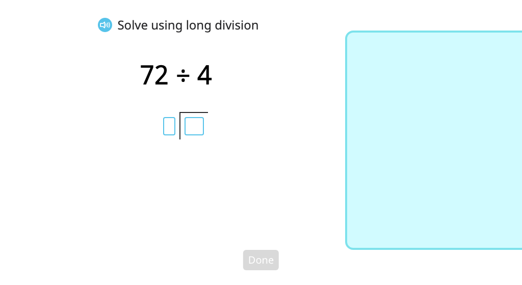 Use long division to solve problems with a 2-digit quotient