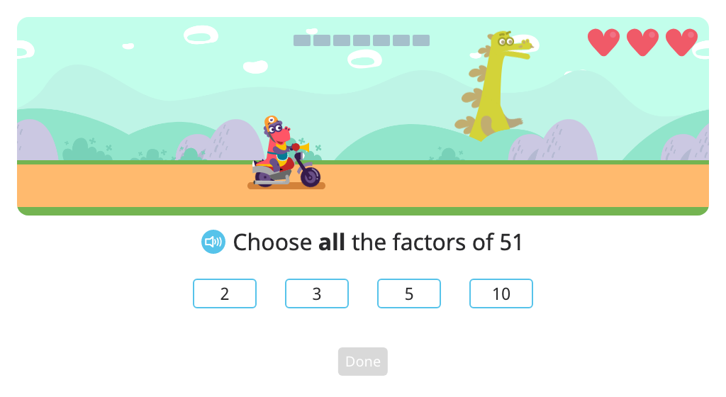 Identify factors (2, 3, 5, 10) of a given multiple
