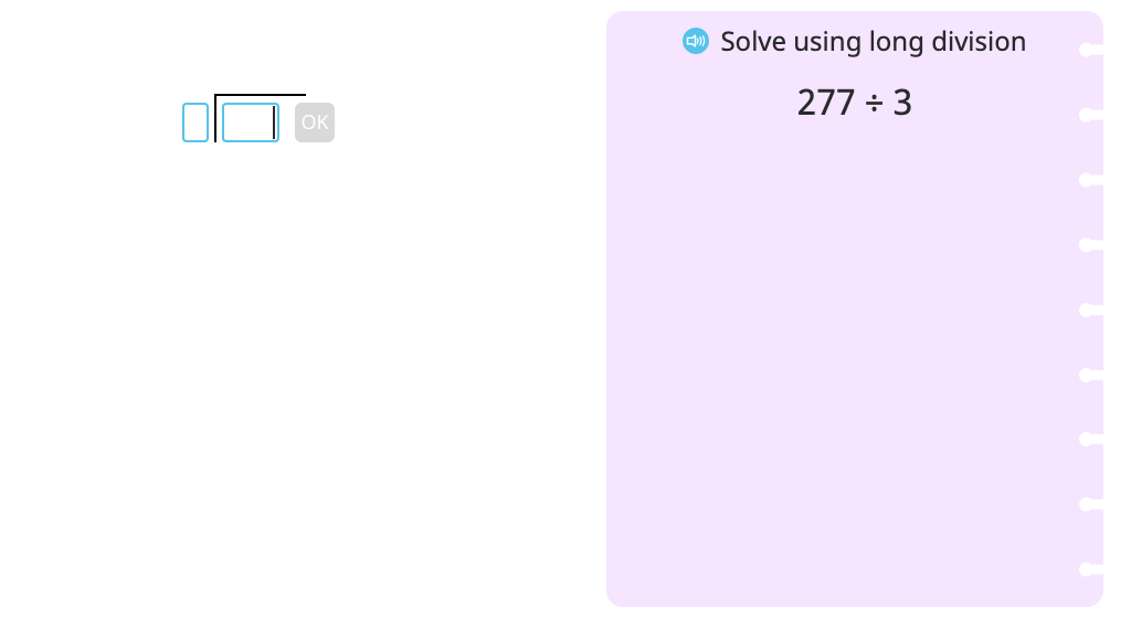 Divide using long division with partial quotients (Level 1)