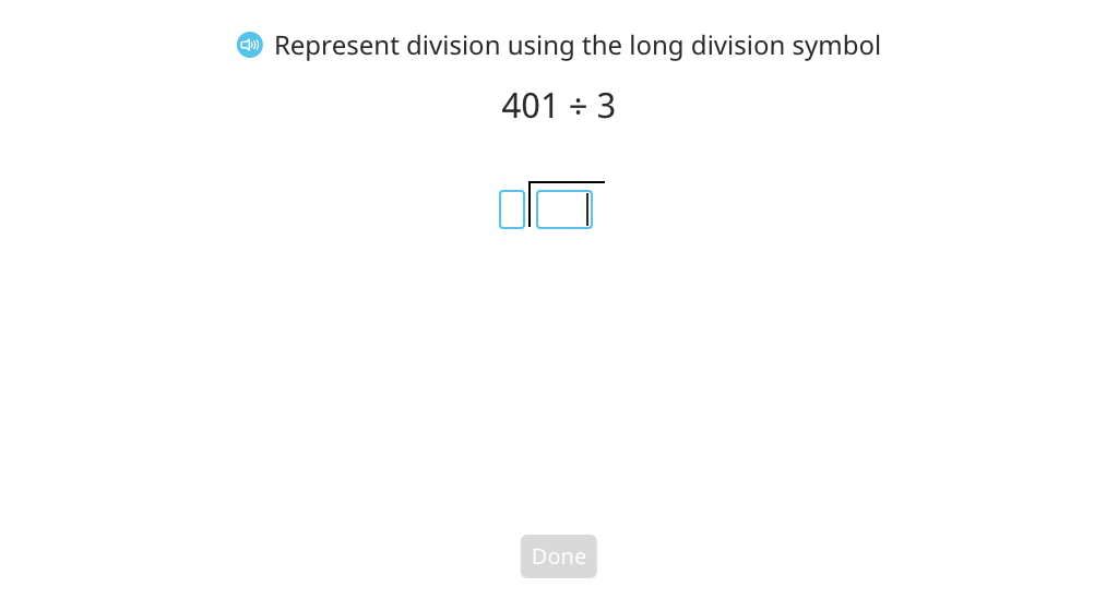 Divide across a zero using long division with partial quotients and a disk model (with regrouping and a remainder) (Part 1)